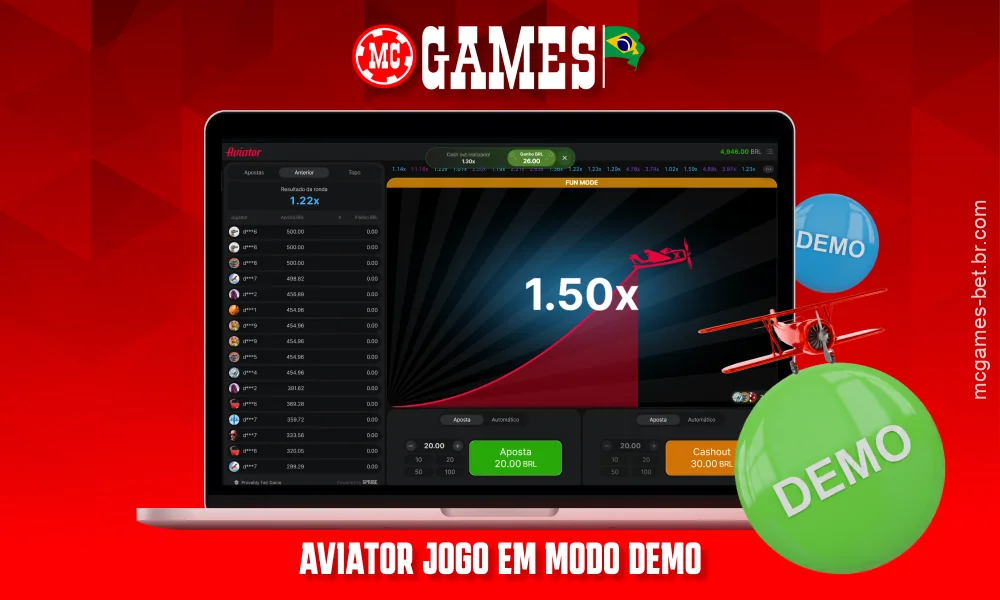 O modo demo do Aviator MC Games permite jogar gratuitamente com saldo virtual e testar estratégias sem riscos