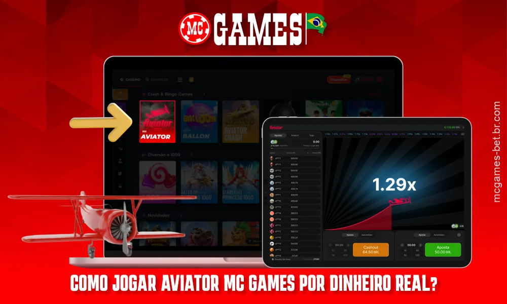 Para jogar Aviator MC Games com dinheiro real, os jogadores no Brasil precisam se registrar, fazer um depósito, escolher o jogo e fazer uma aposta