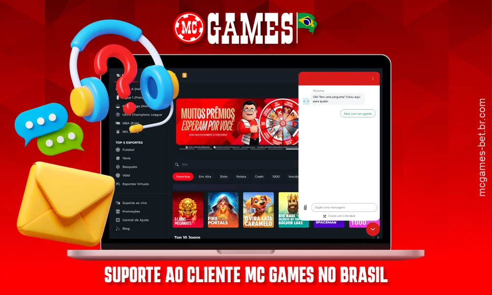 O serviço de suporte da MC Games no Brasil funciona 24 horas por dia através de chat, e-mail e central de atendimento